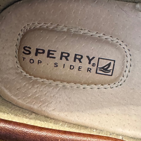 ⛵Sperry Top-Sider A/O 2-Eye Boat Shoes | Brown Leather & Knit Fabric  Women’s 8M - Picture 5 of 14